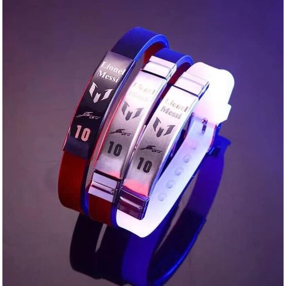Lionel Messi Signature Waterproof Silicone Wristband Gift Box for Unisex Adults - Picture 6 of 7